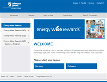Tablet Screenshot of energywiserewards.delmarva.com